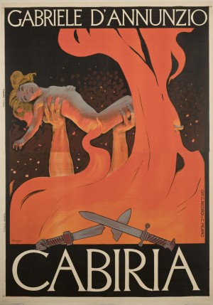 Locandina del film muto Cabiria di Giovanni Pastrone 1914